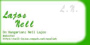 lajos nell business card